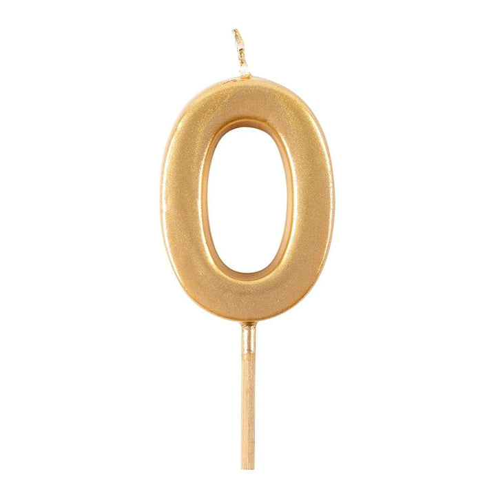 CANDLE NUMBERS 0-9 GOLD #64532