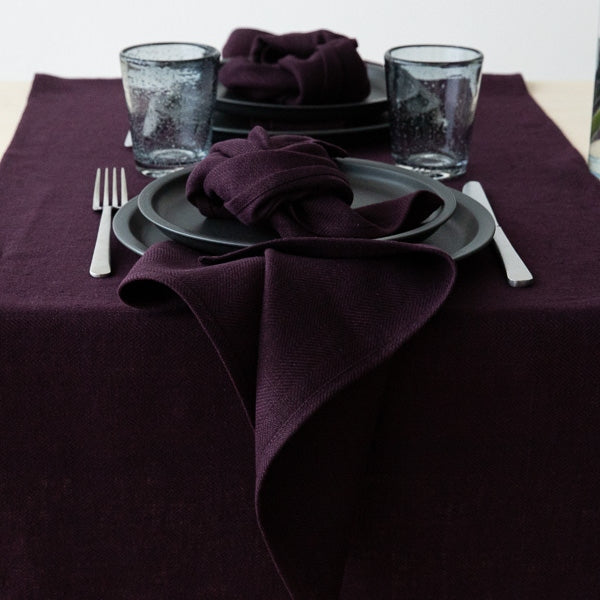 NAPKIN AUBERGINE LINEN 20"
