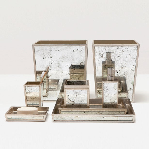 BATH COLLECTION SILVER LEAF ANTIQUE MIRROR