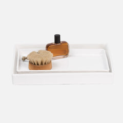 BATH COLLECTION WHITE BURLAP CERAMIC