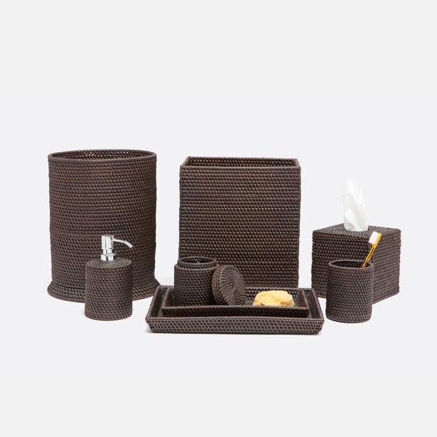 BATH COLLECTION COFFEE RATTAN