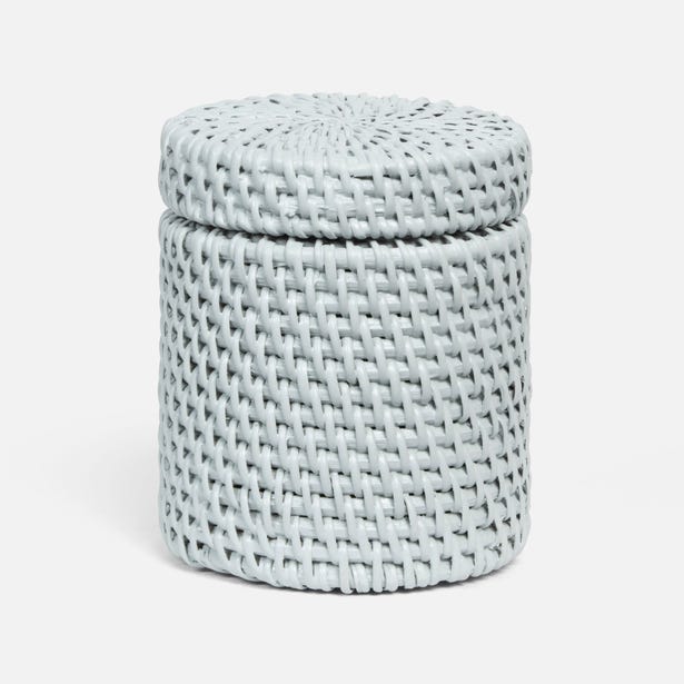 BATH COLLECTION LIGHT GRAY RATTAN