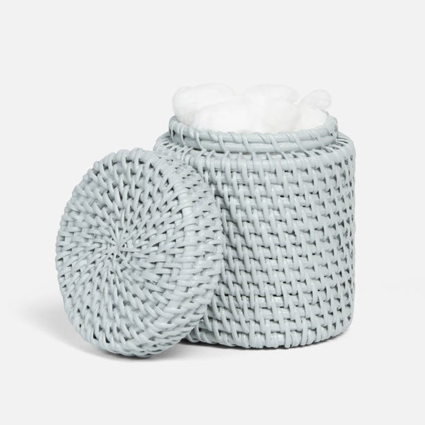 BATH COLLECTION LIGHT GRAY RATTAN