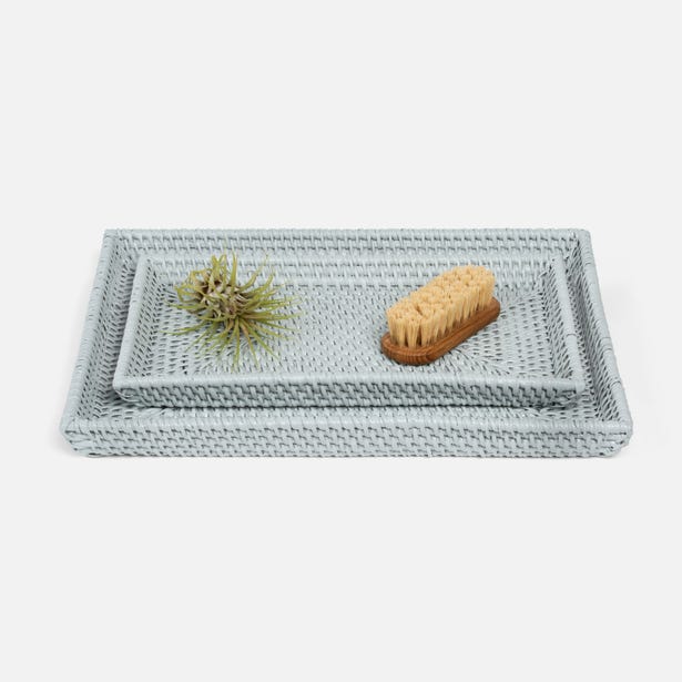 BATH COLLECTION LIGHT GRAY RATTAN