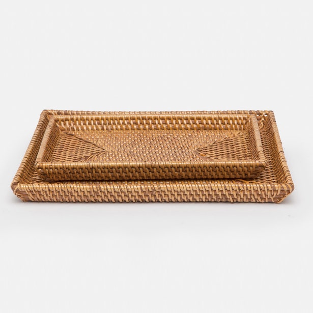 BATH COLLECTION BROWN RATTAN