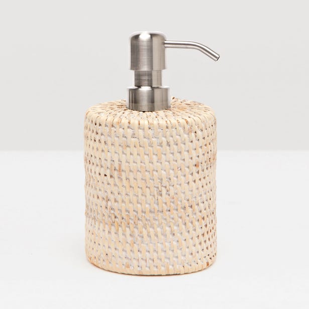 BATH COLLECTION WHITEWASHED RATTAN