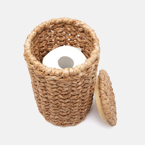 TOILET PAPER HOLDER DOUBLE NATURAL SEAGRASS
