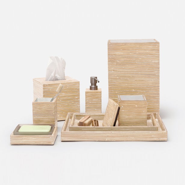 BATH COLLECTION BLEACHED RATTAN