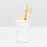 BATH COLLECTION WHITE LACQUER RESIN WAVE