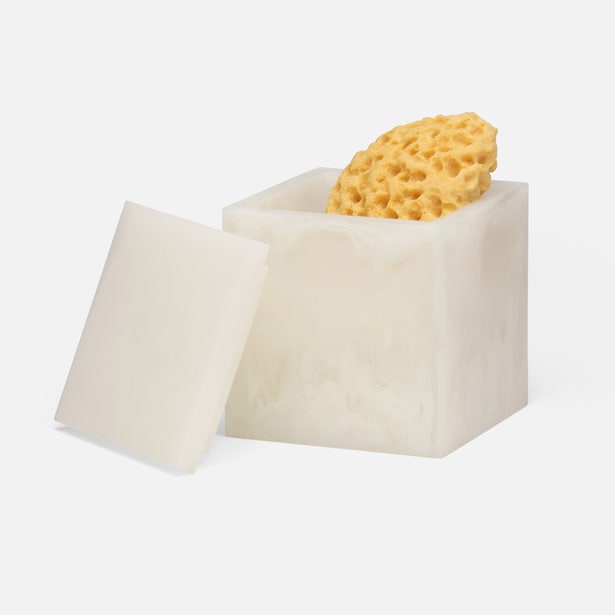 BATH COLLECTION PEARL WHITE CAST RESIN