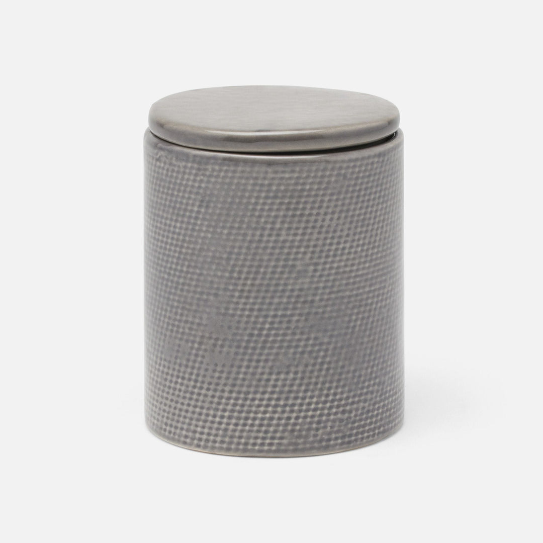 BATH COLLECTION GRAY BURLAP CERAMIC