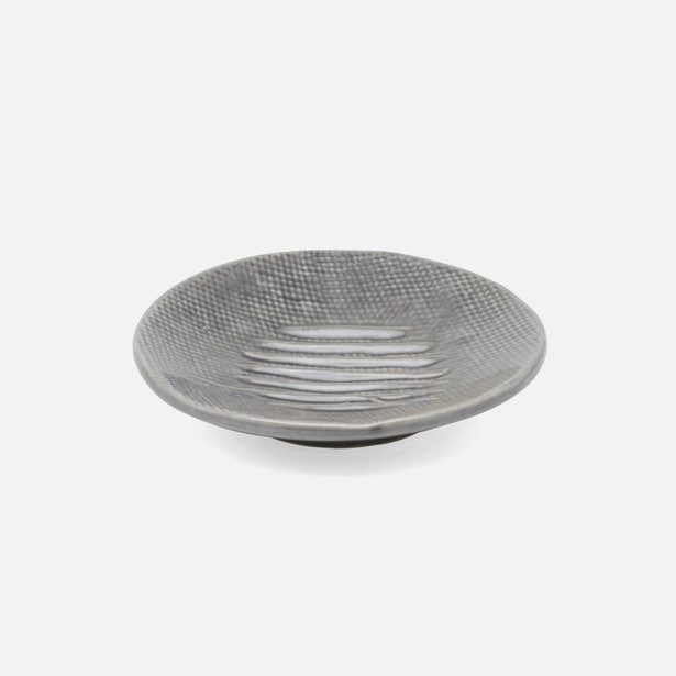 BATH COLLECTION GRAY BURLAP CERAMIC