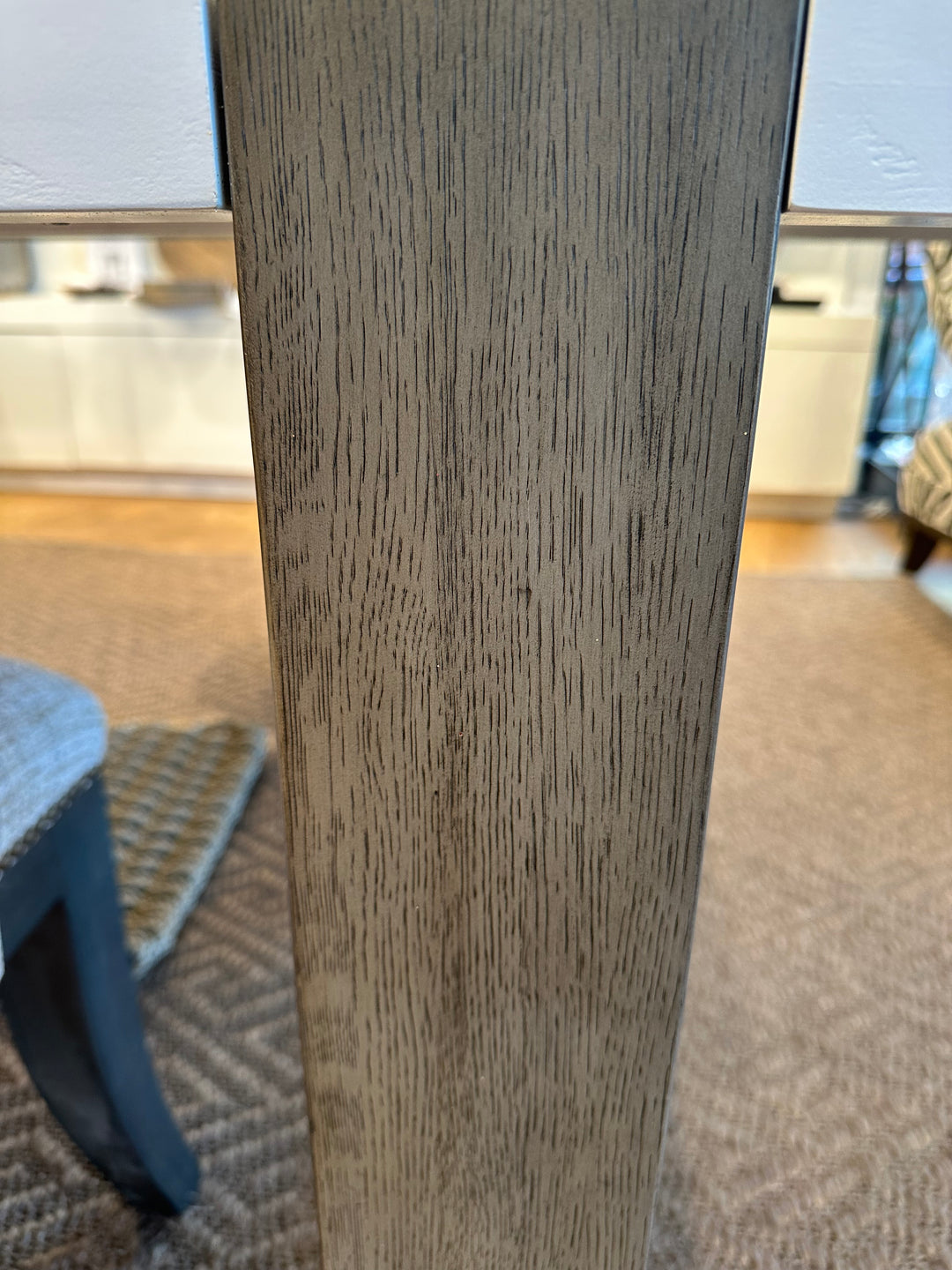 DINING TABLE WHITE TOP & GRAY BASE #35595