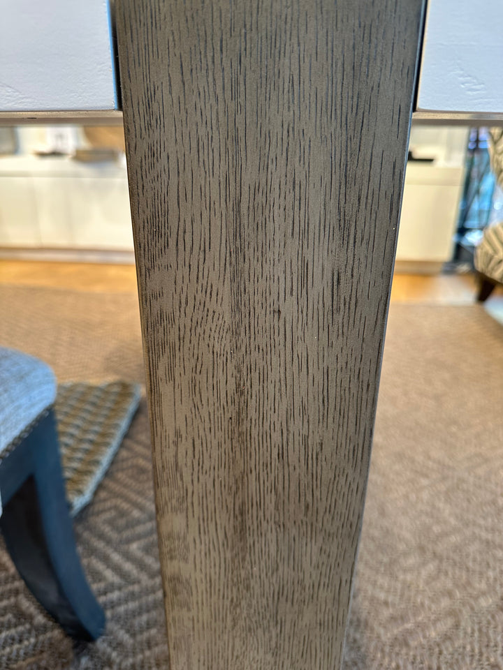 DINING TABLE WHITE TOP & GRAY BASE #35595