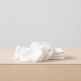 NAPKIN OPTICAL WHITE FRINGE 20"