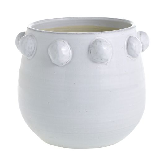 POT WHITE WITH PAIR HANDLES