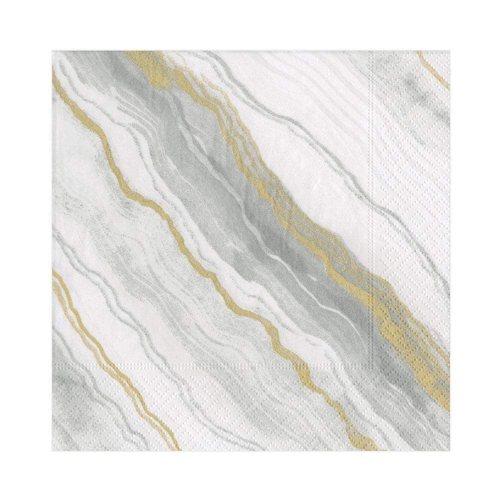 NAPKIN LUNCHEON MARBLE GREY