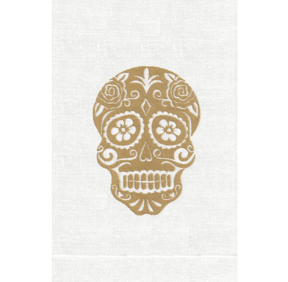 GUEST TOWEL SUGAR SKULL (Available in 2 Colors)