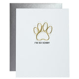 GREETING CARD "I'M SO SORRY" PAW PRINT