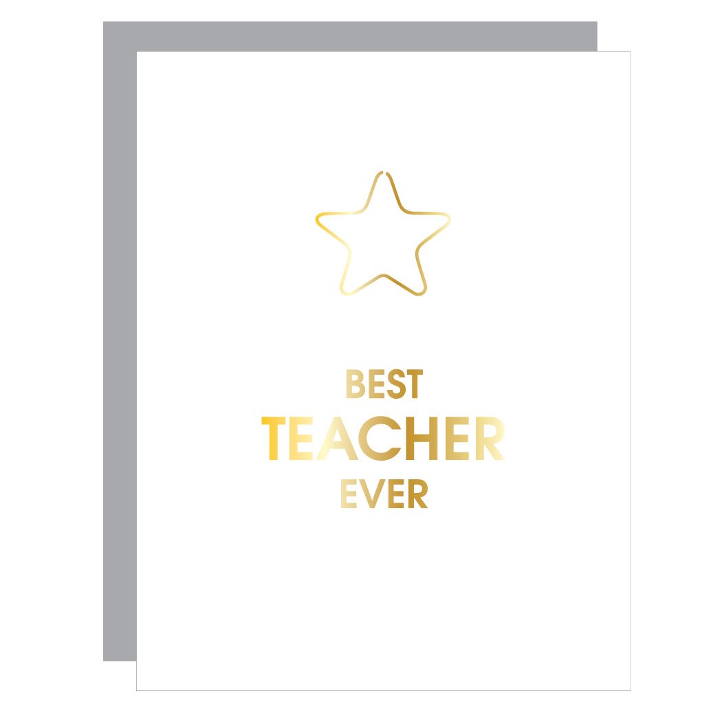 GREETING CARD "BEST TEACHER EVER"