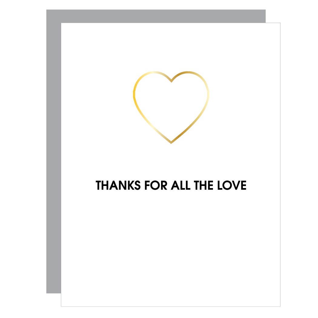 GREETING CARD "THANKS FOR THE LOVE"