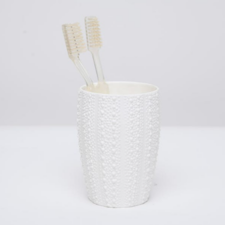 BATH COLLECTION WHITE PORCELAIN SEA URCHIN