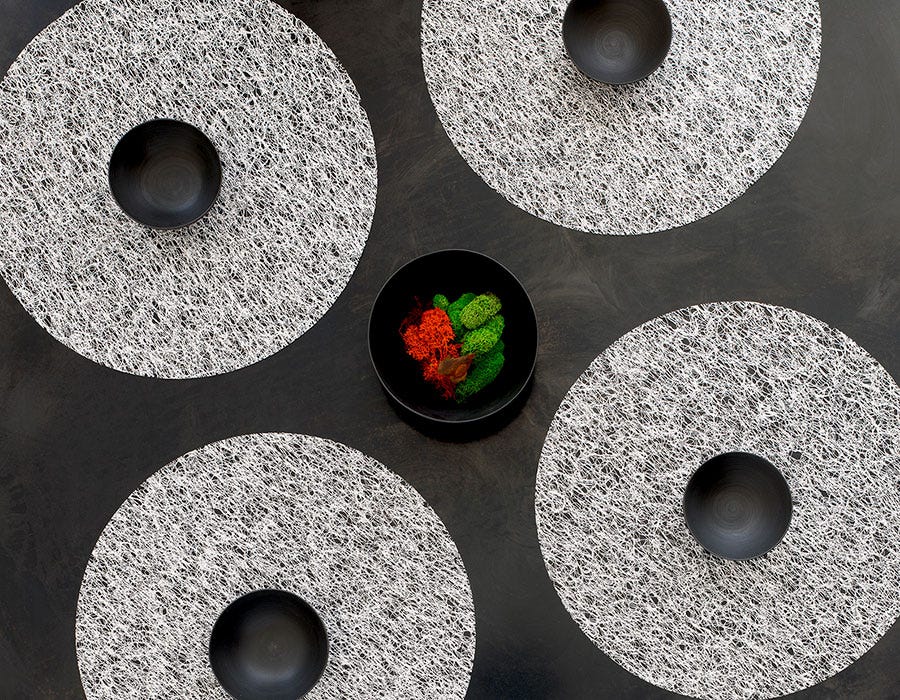 PLACEMAT METALLIC LACE ROUND