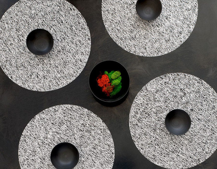 PLACEMAT METALLIC LACE ROUND