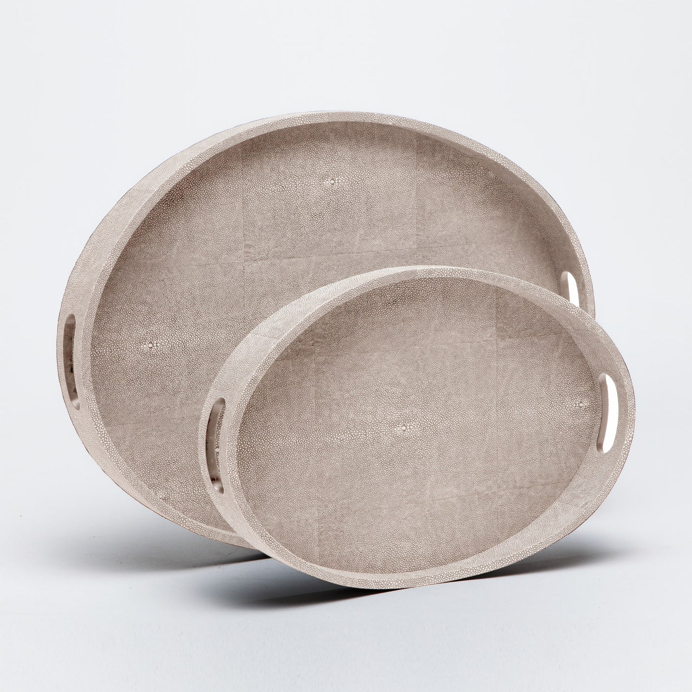 TRAY SAND FAUX SHAGREEN OVAL (Available in 2 Sizes)