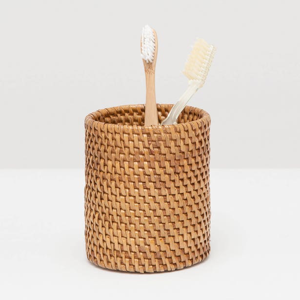 BATH COLLECTION BROWN RATTAN
