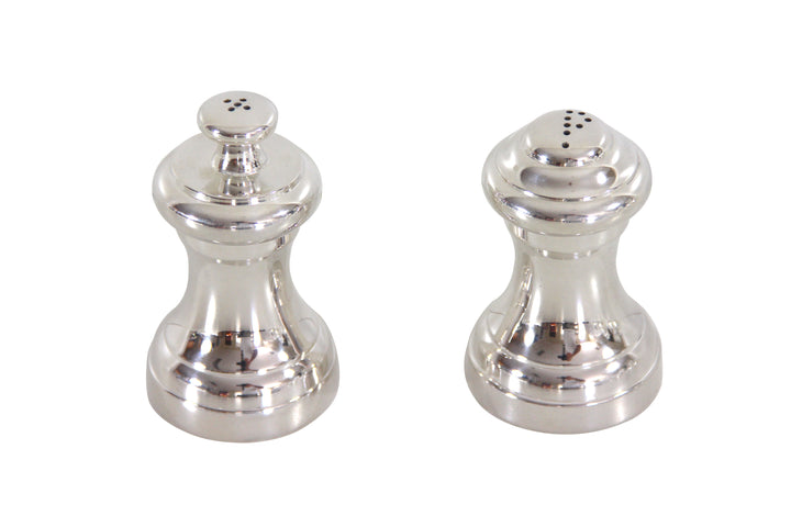SALT & PEPPER SHAKERS PLAIN SILVER