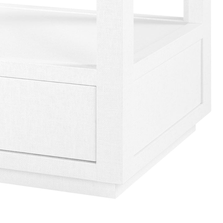 ETAGERE WHITE GRASSCLOTH #55110