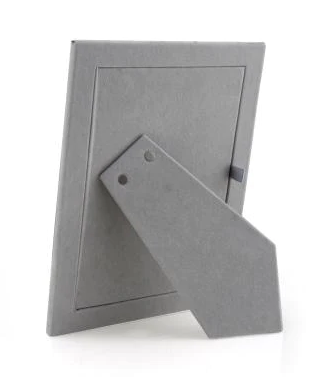 FRAME BLACK ENAMEL & SILVER CURVED