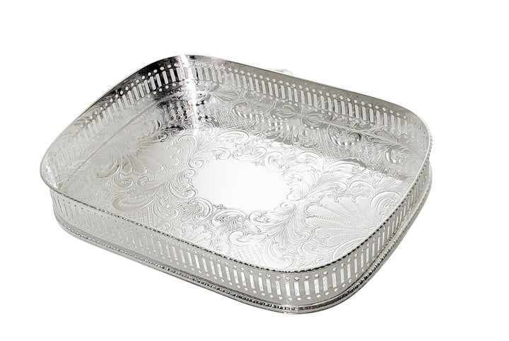 TRAY RECTANGULAR SILVER PLATED #24590