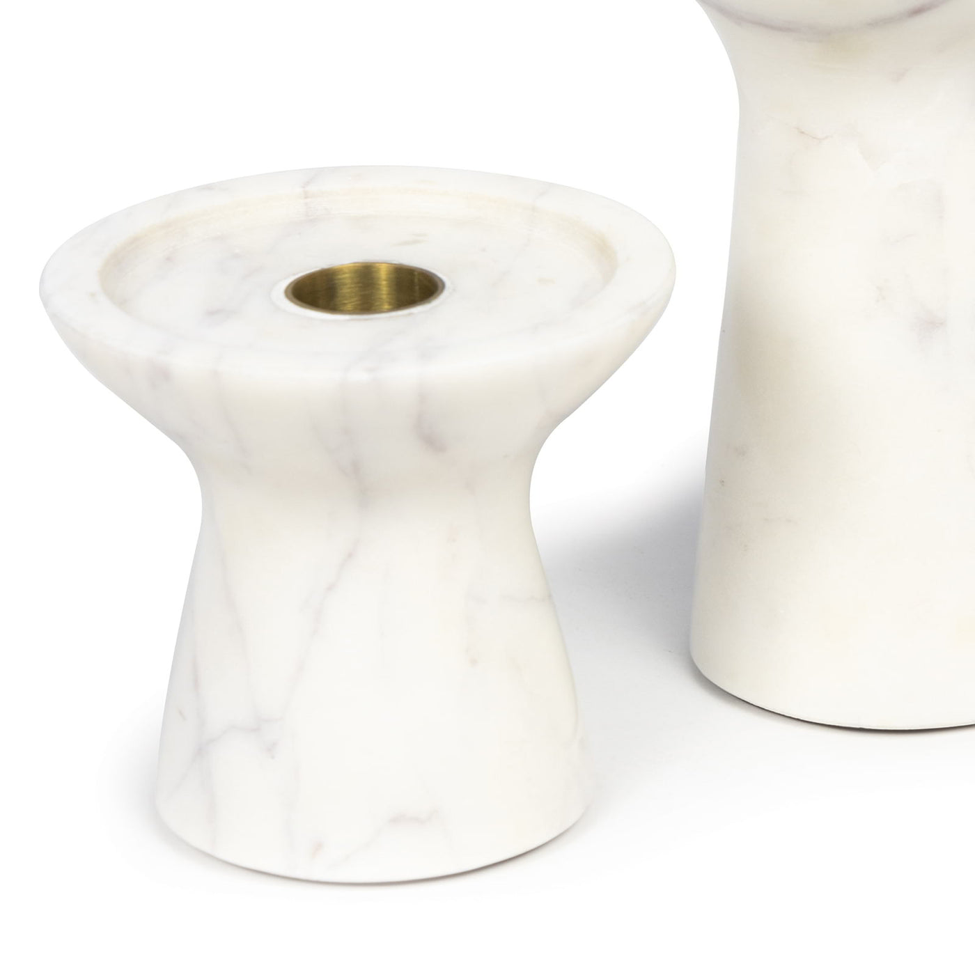 CANDLE HOLDERS MARBLE - SET OF 2