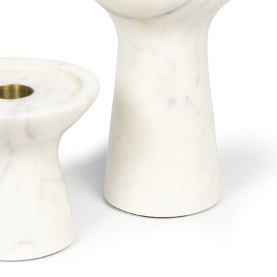 CANDLE HOLDER MARBLE S/2