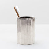 BATH COLLECTION SHINY NICKEL RIBBED METAL