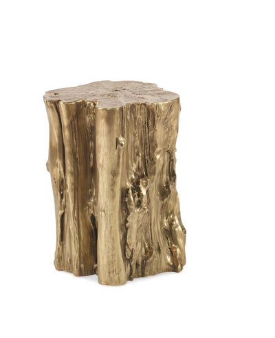SIDE TABLE BRASS LOG #21687