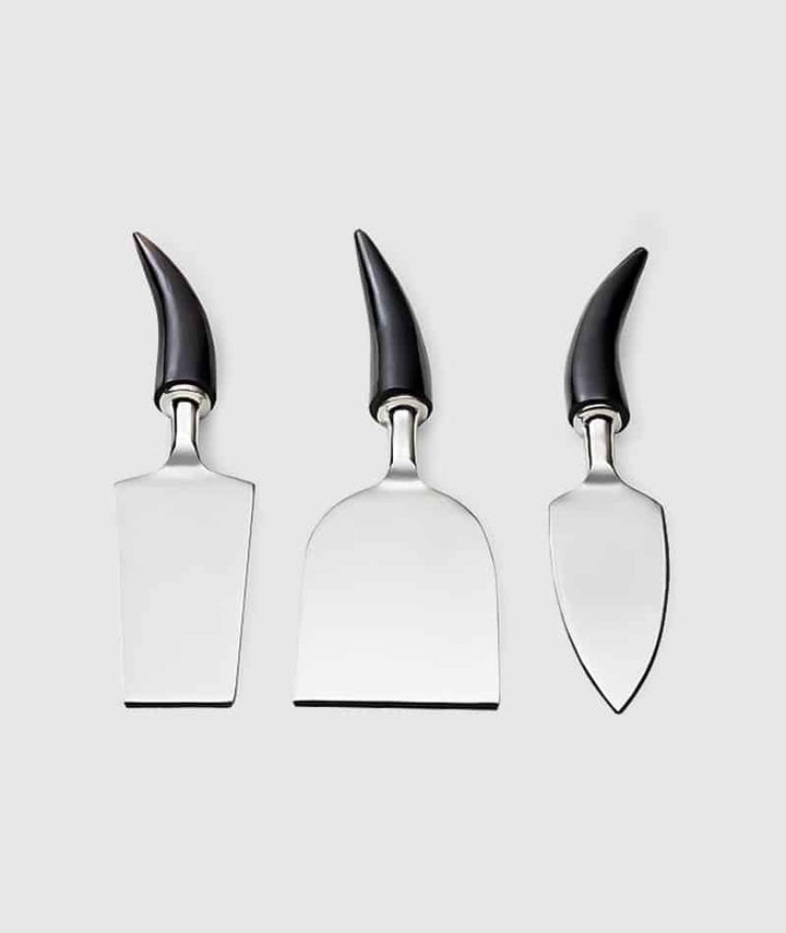 CHEESE SET W/ BUFFALO HORN HANDLE 3 PC SET #22021