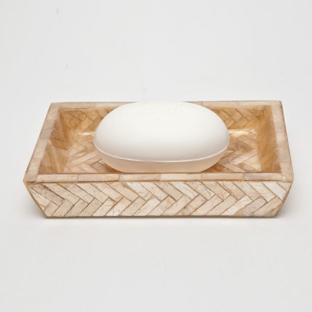 BATH COLLECTION SMOKED HERRINGBONE CAPIZ