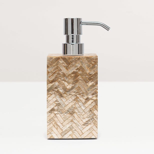 BATH COLLECTION SMOKED HERRINGBONE CAPIZ