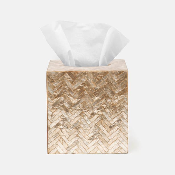 BATH COLLECTION SMOKED HERRINGBONE CAPIZ