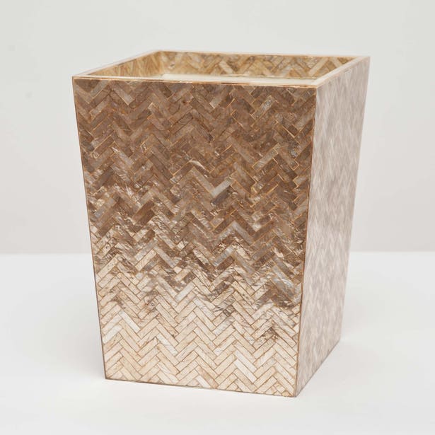 BATH COLLECTION SMOKED HERRINGBONE CAPIZ