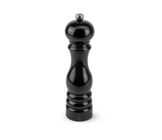 SALT AND PEPPER MILL BLACK LACQUER 9''
