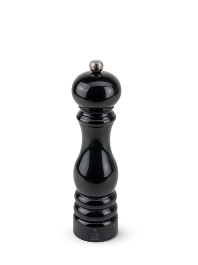 SALT AND PEPPER MILL BLACK LACQUER 12"