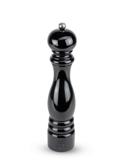 SALT AND PEPPER MILL BLACK LACQUER 12"