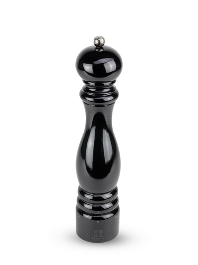 SALT AND PEPPER MILL BLACK LACQUER 12"