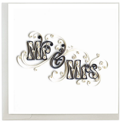 GREETING WEDDING CARD "MR. & MRS."