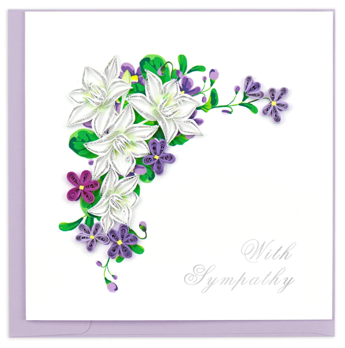 GREETING CARD "FLOWER SYMPATHY" #23844