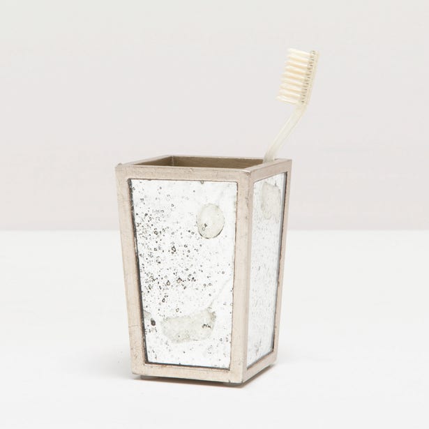 BATH COLLECTION SILVER LEAF ANTIQUE MIRROR